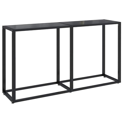 vidaXL Console Table | Black | Tempered glass, powder-coated steel
