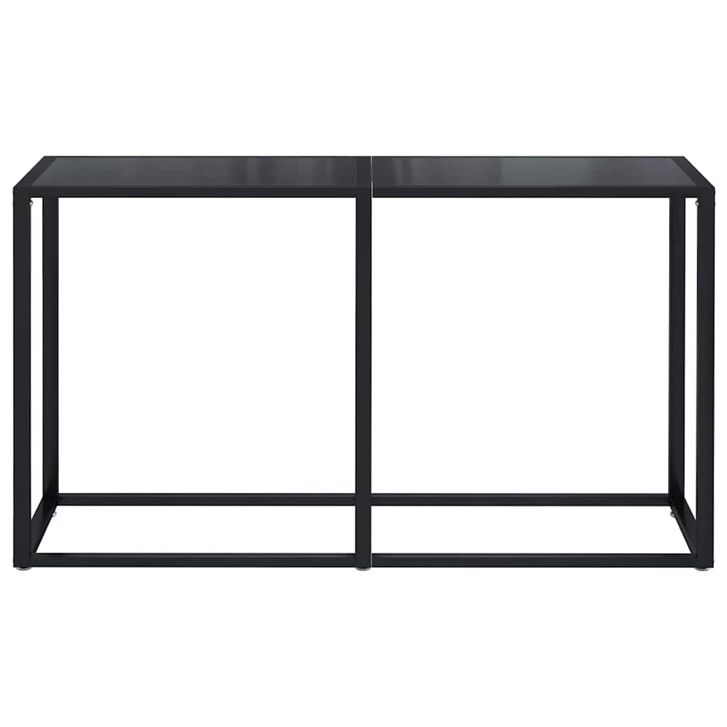 vidaXL Console Table | Black | Tempered glass, powder-coated steel