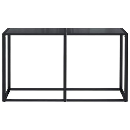 vidaXL Console Table | Black | Tempered glass, powder-coated steel