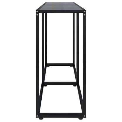 vidaXL Console Table | Black | Tempered glass, powder-coated steel