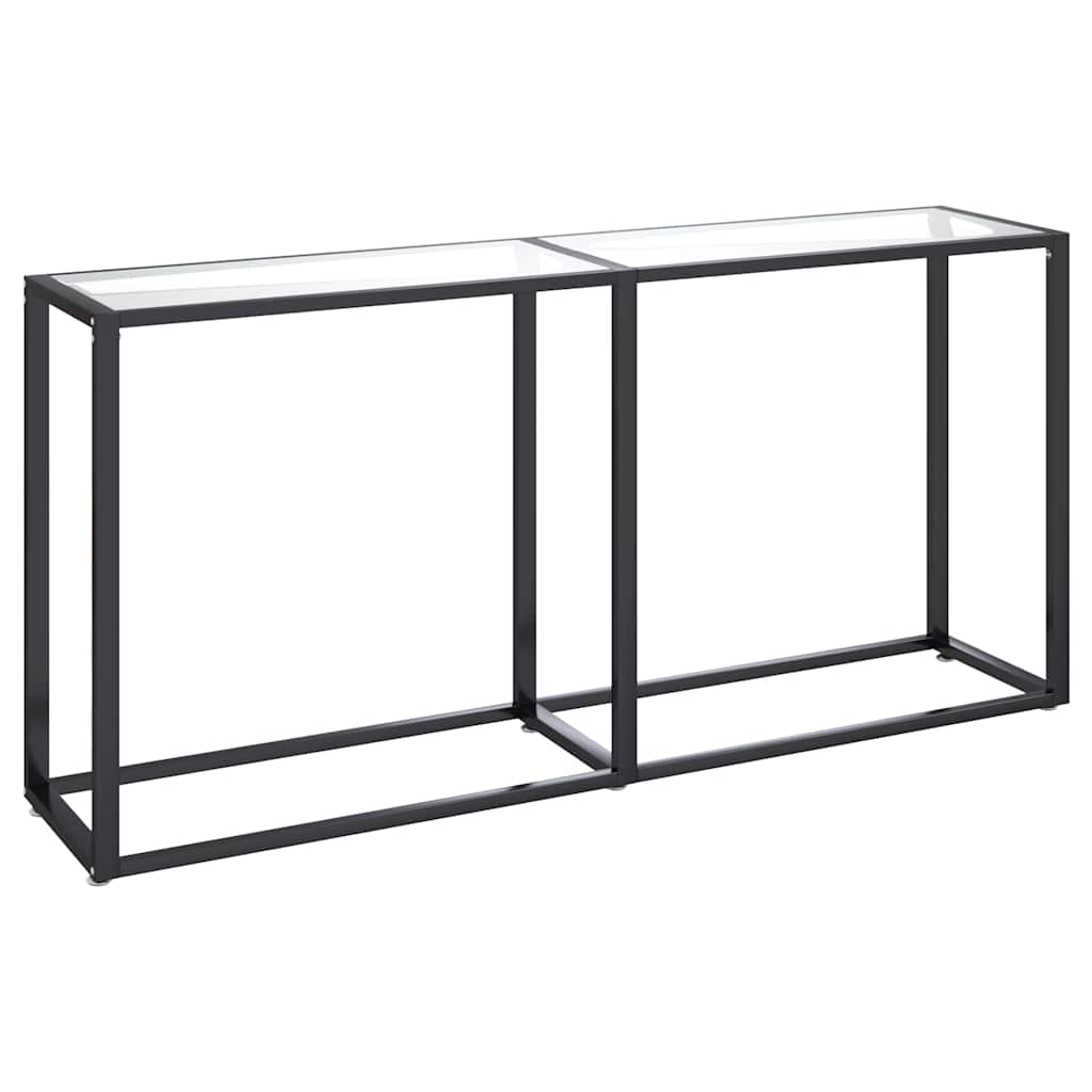 vidaXL Console Table Transparent 160x35x75,5cm Tempered Glass