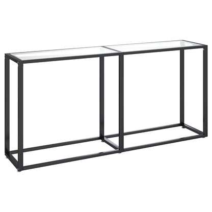 vidaXL Console Table Transparent 160x35x75,5cm Tempered Glass