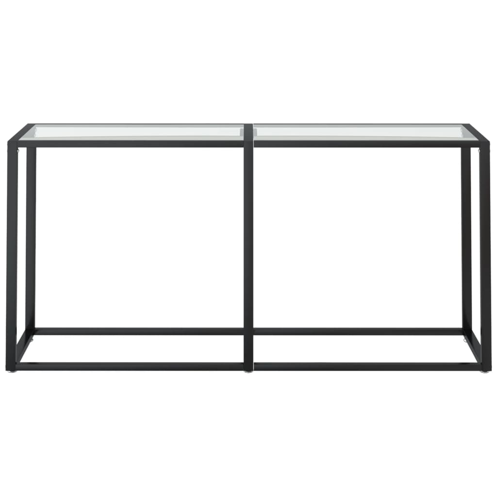 vidaXL Console Table Transparent 160x35x75,5cm Tempered Glass