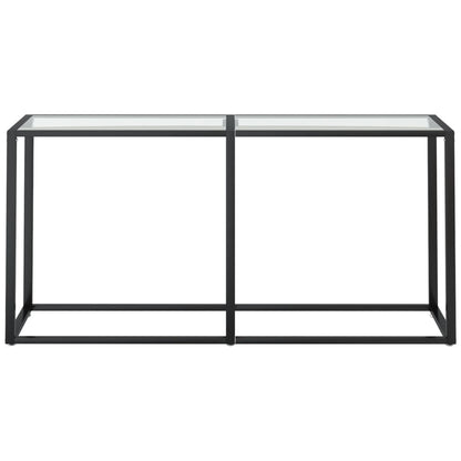 vidaXL Console Table Transparent 160x35x75,5cm Tempered Glass