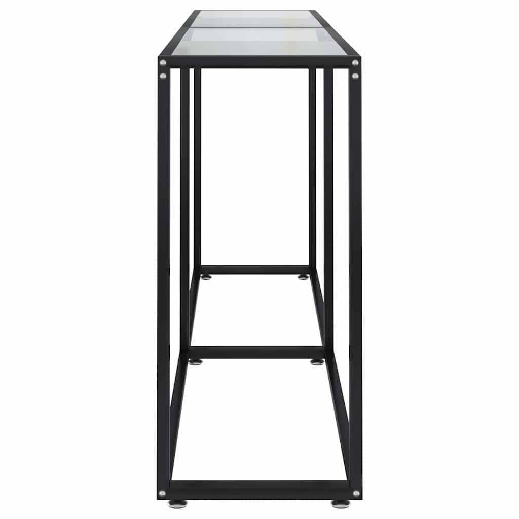 vidaXL Console Table Transparent 160x35x75,5cm Tempered Glass