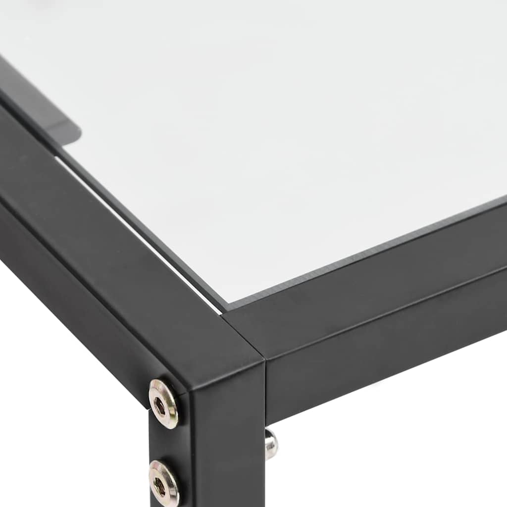 vidaXL Console Table Transparent 160x35x75,5cm Tempered Glass