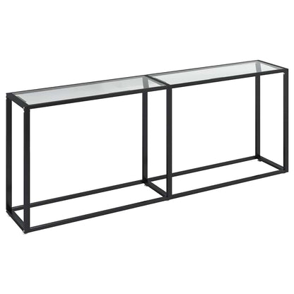 vidaXL Console Table Transparent 200x35x75,5cm Tempered Glass