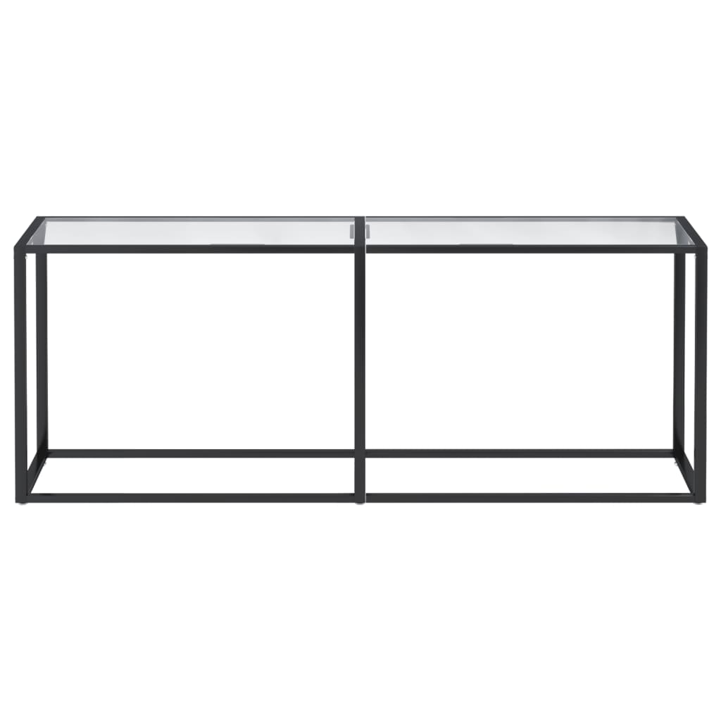vidaXL Console Table Transparent 200x35x75,5cm Tempered Glass
