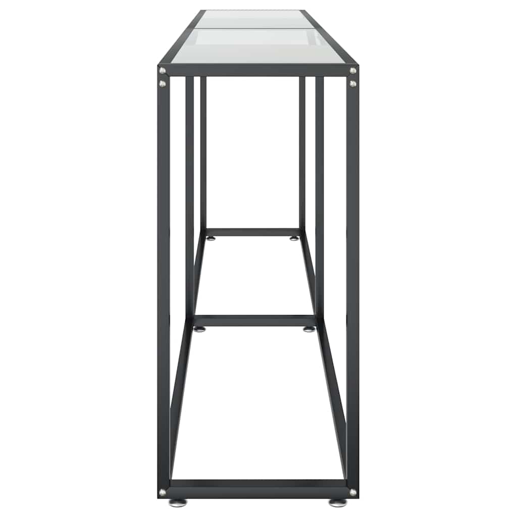 vidaXL Console Table Transparent 200x35x75,5cm Tempered Glass