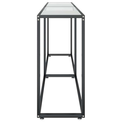 vidaXL Console Table Transparent 200x35x75,5cm Tempered Glass