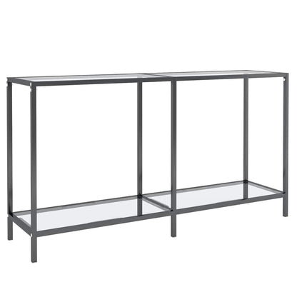 331694 vidaXL Console Table Transparent 140x35x75,5 cm Tempered Glass