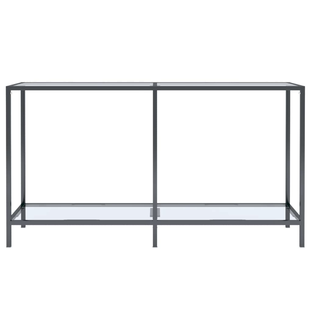 vidaXL Console Table Transparent 140x35x75.5 cm Tempered Glass