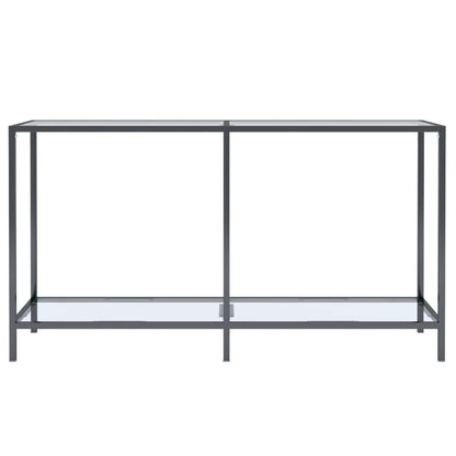 vidaXL Console Table Transparent 140x35x75.5 cm Tempered Glass