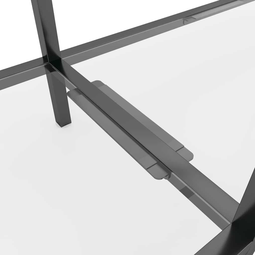 331694 vidaXL Console Table Transparent 140x35x75,5 cm Tempered Glass