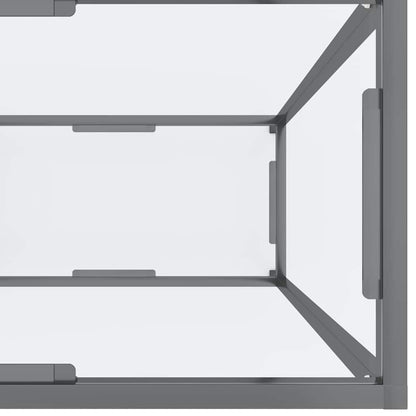 331694 vidaXL Console Table Transparent 140x35x75,5 cm Tempered Glass