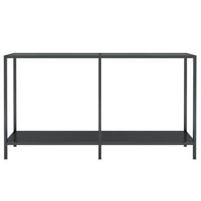 331695 vidaXL Console Table Black 140x35x75,5 cm Tempered Glass