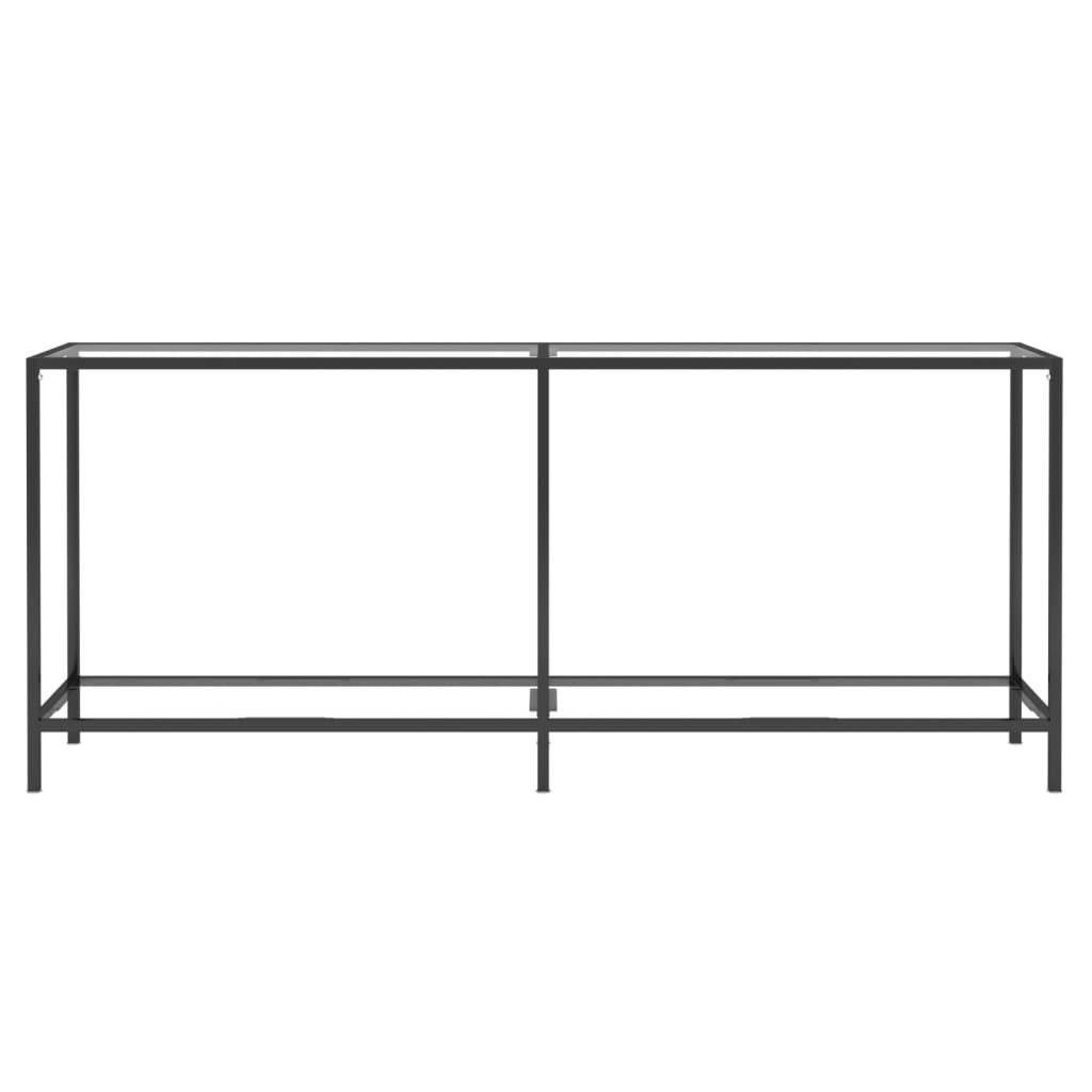vidaXL Console Table Transparent 180x35x75.5 cm Tempered Glass