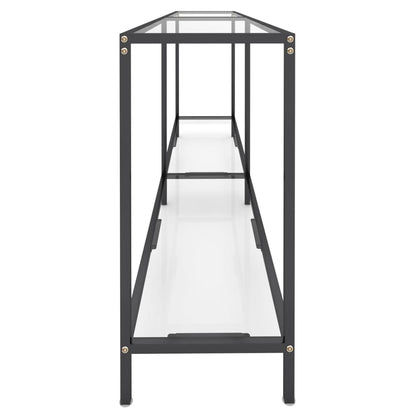 vidaXL Console Table Transparent 180x35x75.5 cm Tempered Glass