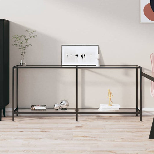331702 vidaXL Console Table Transparent 180x35x75,5 cm Tempered Glass