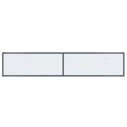 331704 vidaXL Console Table White 180x35x75,5 cm Tempered Glass