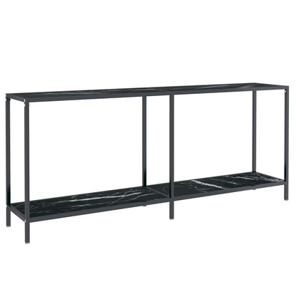 331705 vidaXL Console Table Black 180x35x75,5 cm Tempered Glass