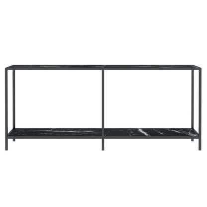 vidaXL Console Table Black 180x35x75.5 cm Tempered Glass