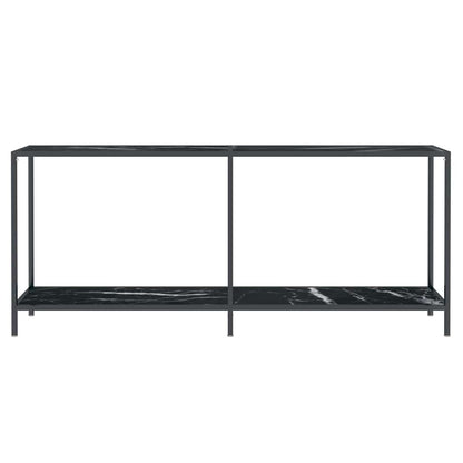 331705 vidaXL Console Table Black 180x35x75,5 cm Tempered Glass