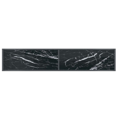331705 vidaXL Console Table Black 180x35x75,5 cm Tempered Glass
