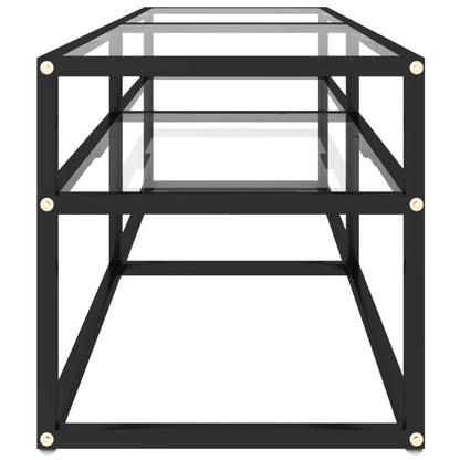 vidaXL TV Cabinet Transparent 140x40x40.5 cm Tempered Glass