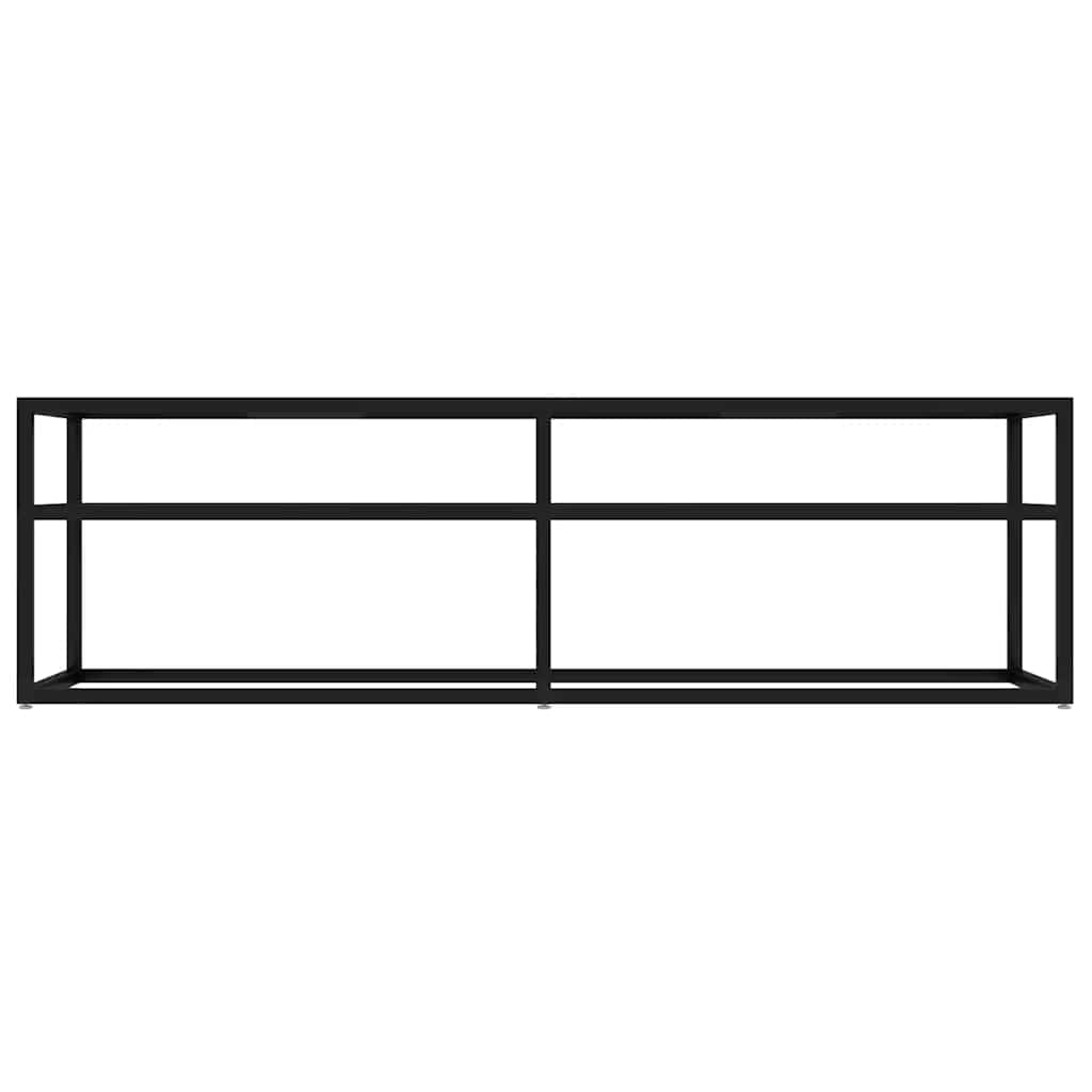 vidaXL TV Cabinet Black 140x40x40.5 cm Tempered Glass