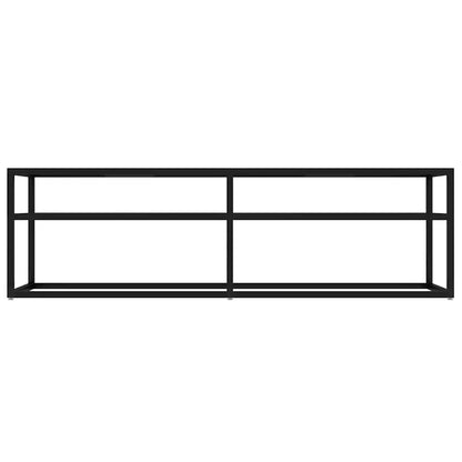 vidaXL TV Cabinet Black 140x40x40.5 cm Tempered Glass
