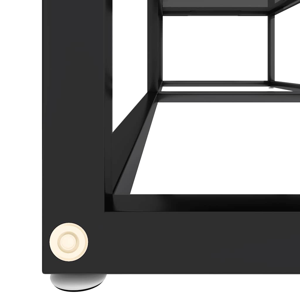 vidaXL TV Cabinet Black 140x40x40.5 cm Tempered Glass