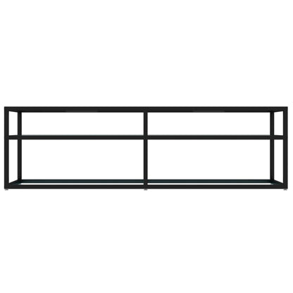 vidaXL TV Cabinet White Marble 140x40x40.5 cm Tempered Glass