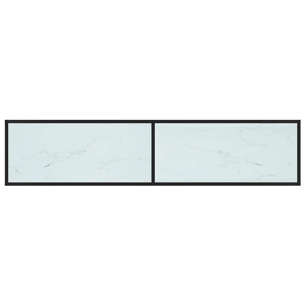 vidaXL TV Cabinet White Marble 180x40x40,5 cm Tempered Glass