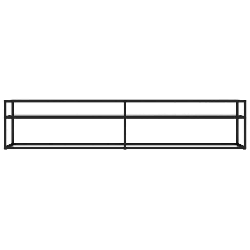 vidaXL TV Cabinet Transparent 200x40x40.5 cm Tempered Glass