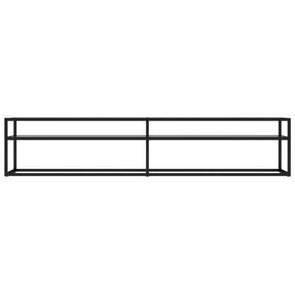vidaXL TV Cabinet Transparent 200x40x40.5 cm Tempered Glass