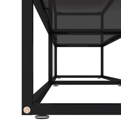 vidaXL TV Cabinet | Black | Tempered Glass | 200 x 40 x 40.5 cm | Sleek