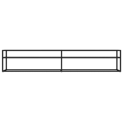 vidaXL TV Cabinet Transparent 220x40x40.5 cm Tempered Glass