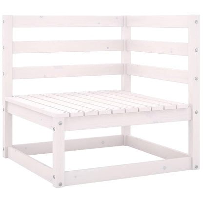 vidaXL Garden 2-Seater Sofa White Solid Pinewood