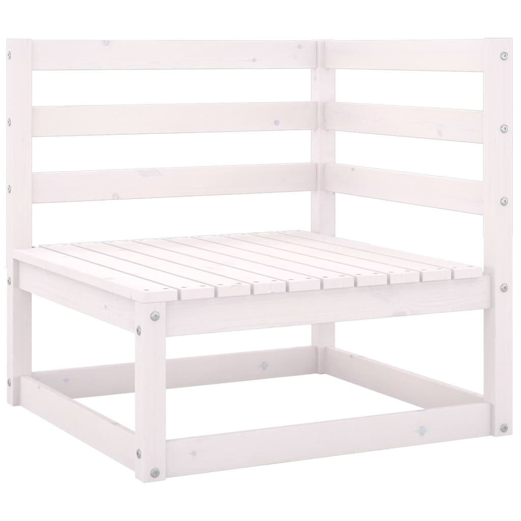 vidaXL Garden Lounge Set | White | Solid pinewood | Large | Modular