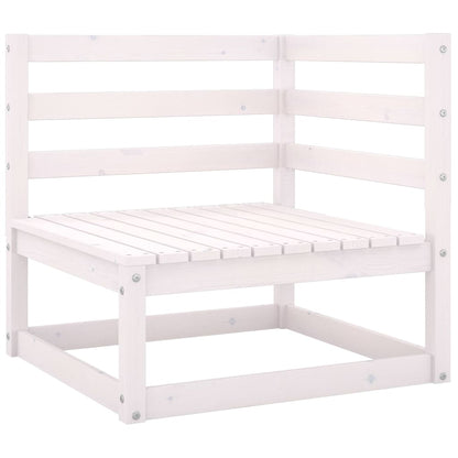 vidaXL Garden Lounge Set | White | Solid pinewood | Modular | Garden Lounge Set