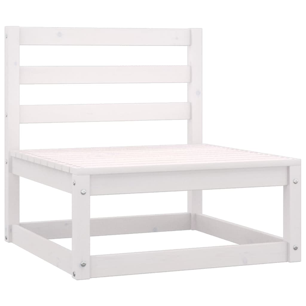 vidaXL Garden Lounge Set | White | Solid pinewood | Modular | Garden Lounge Set