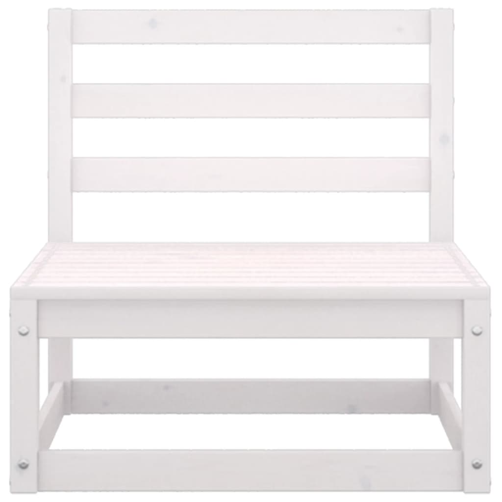 vidaXL Garden Lounge Set | White | Solid pinewood | Modular | Garden Lounge Set