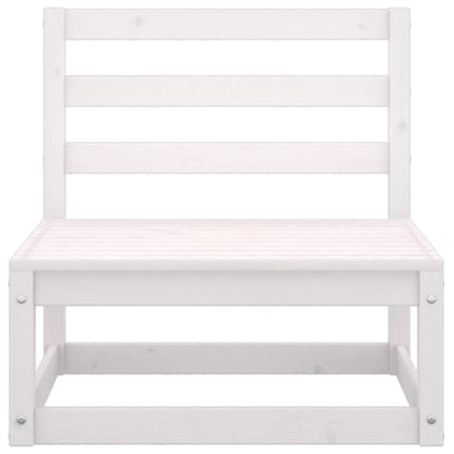 vidaXL Garden Lounge Set | White | Solid pinewood | Modular | Garden Lounge Set