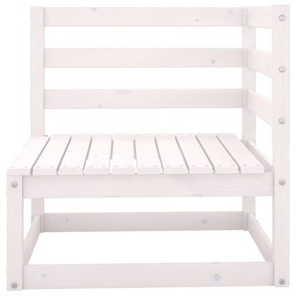 vidaXL 6 Piece Garden Lounge Set White Solid Wood Pine