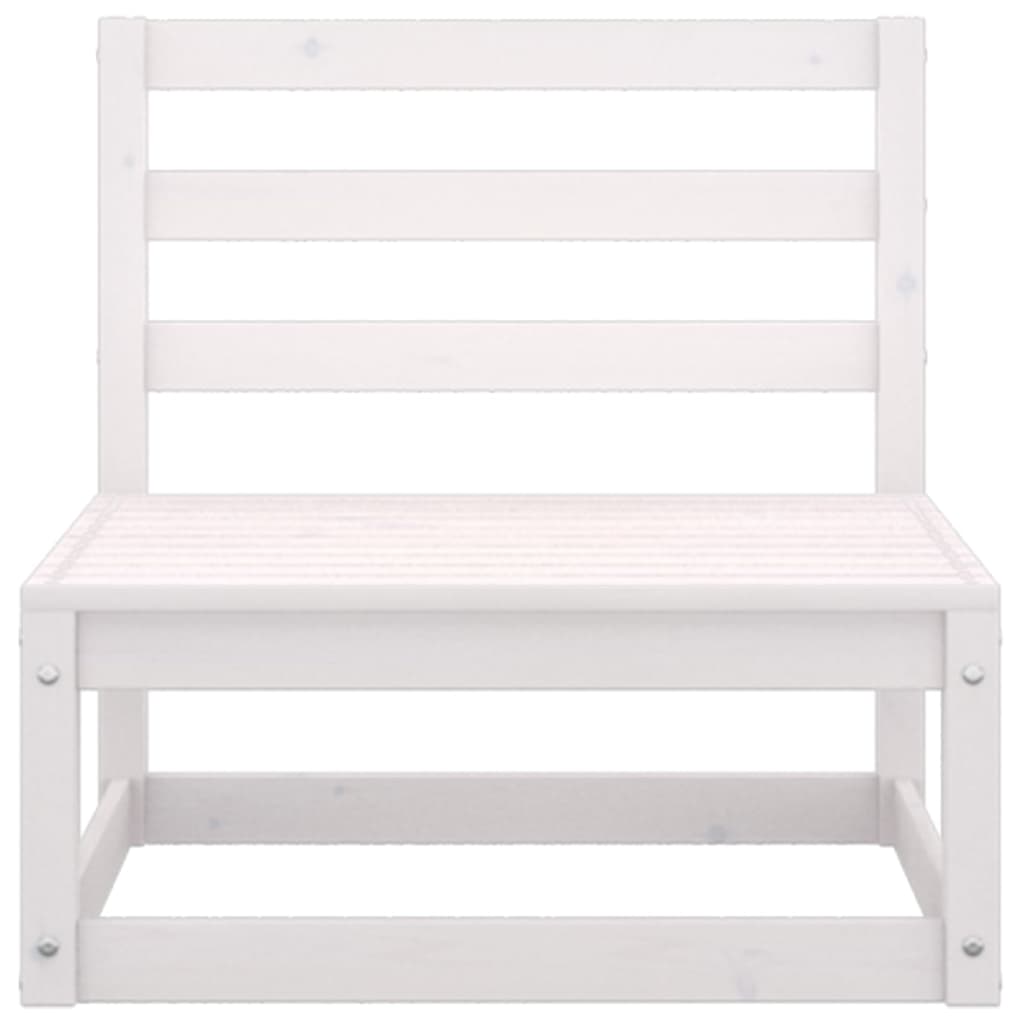 vidaXL 6 Piece Garden Lounge Set White Solid Wood Pine