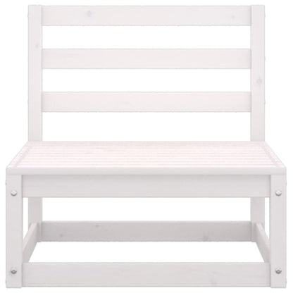 vidaXL 6 Piece Garden Lounge Set White Solid Wood Pine