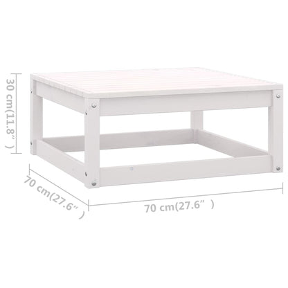 vidaXL 6 Piece Garden Lounge Set White Solid Wood Pine
