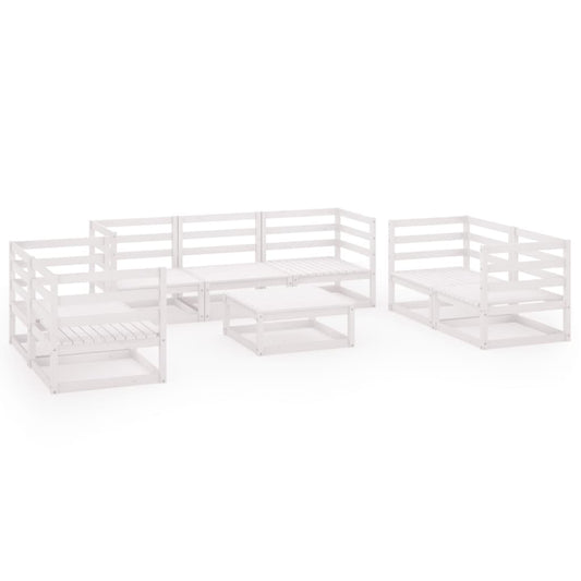 vidaXL Garden Lounge Set | White | Solid pinewood | Medium | Modular
