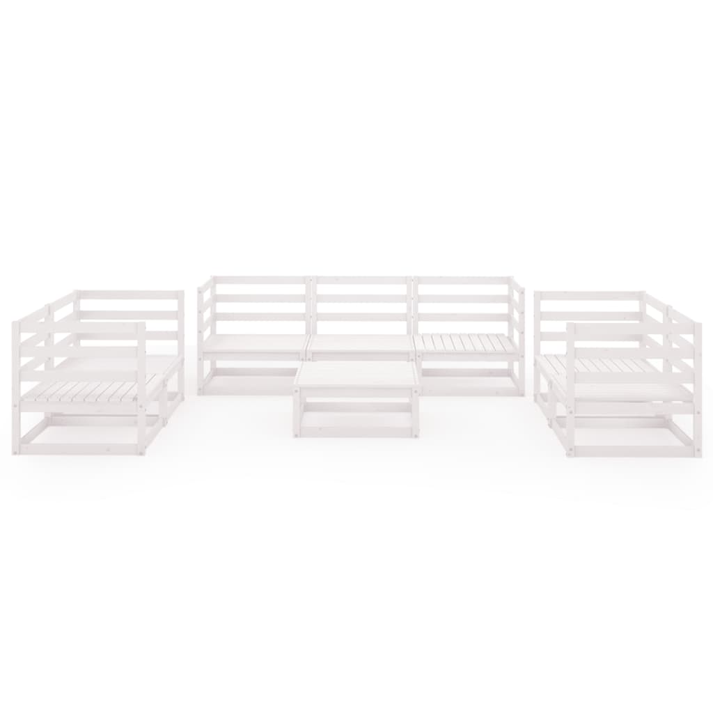 vidaXL Garden Lounge Set | White | Solid pinewood | Medium | Modular